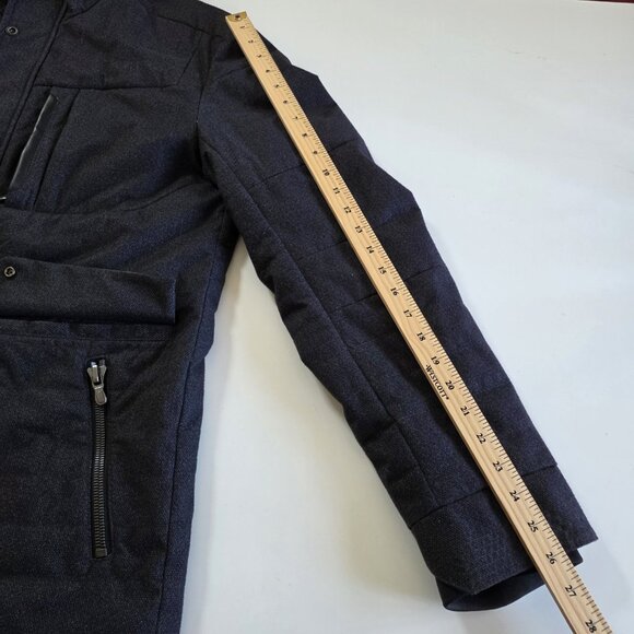 Hugo Boss Jacket Men 42R Heathered Gray Full Zip Lined LS Pockets Preppy FLAW - Picture 5 of 16